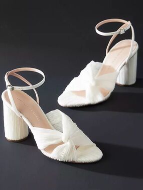 Wedding women’s shoes Loeffler Randall Reed Pearl Pleated Twist Heels